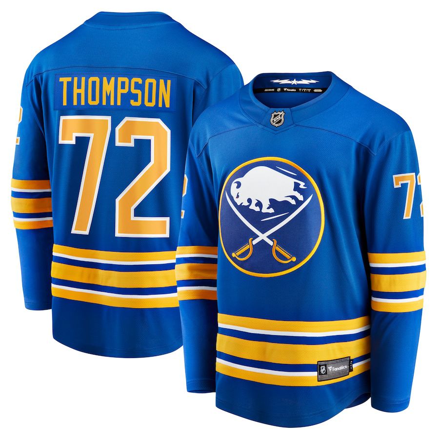 Men Buffalo Sabres #72 Tage Thompson Fanatics Branded Royal Home Breakaway Player NHL Jersey->buffalo sabres->NHL Jersey